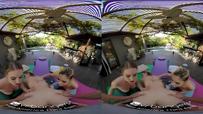 VR-bangers blir sensuelle under yogatimen