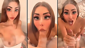 Linda Chica Ahegao Recibe Una Boca Llena De Semen