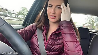 British Brunette Sophia Smith'S Glove Fetish Takes Over In Medical Driving Video