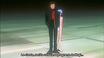 Akhir dari Evangelion (dalam subtitle Spanyol) yang menampilkan elemen Jepang dan anime