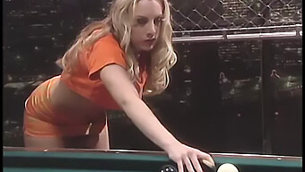 Busty Blonde Enjoys Anal Fingering And Penetration With Pool Stick At Group Sex Party